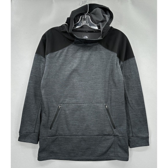 The North Face Tops - North Face Hoodie Womens XL Gray Black Pullover Fleece Lined Anorak Outdoor Warm